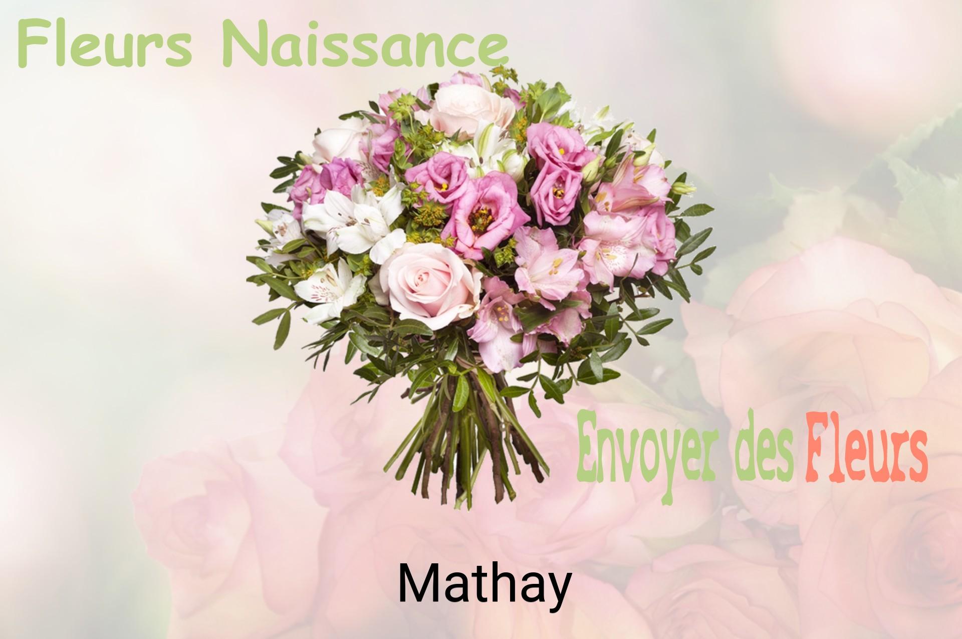 Bouquet de fleurs de naissance livré à Mathay